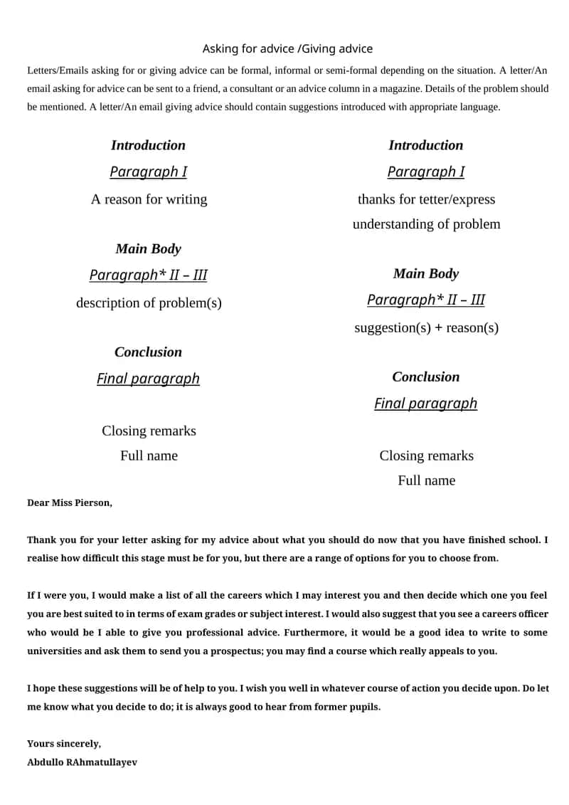 Advice on Career Choices