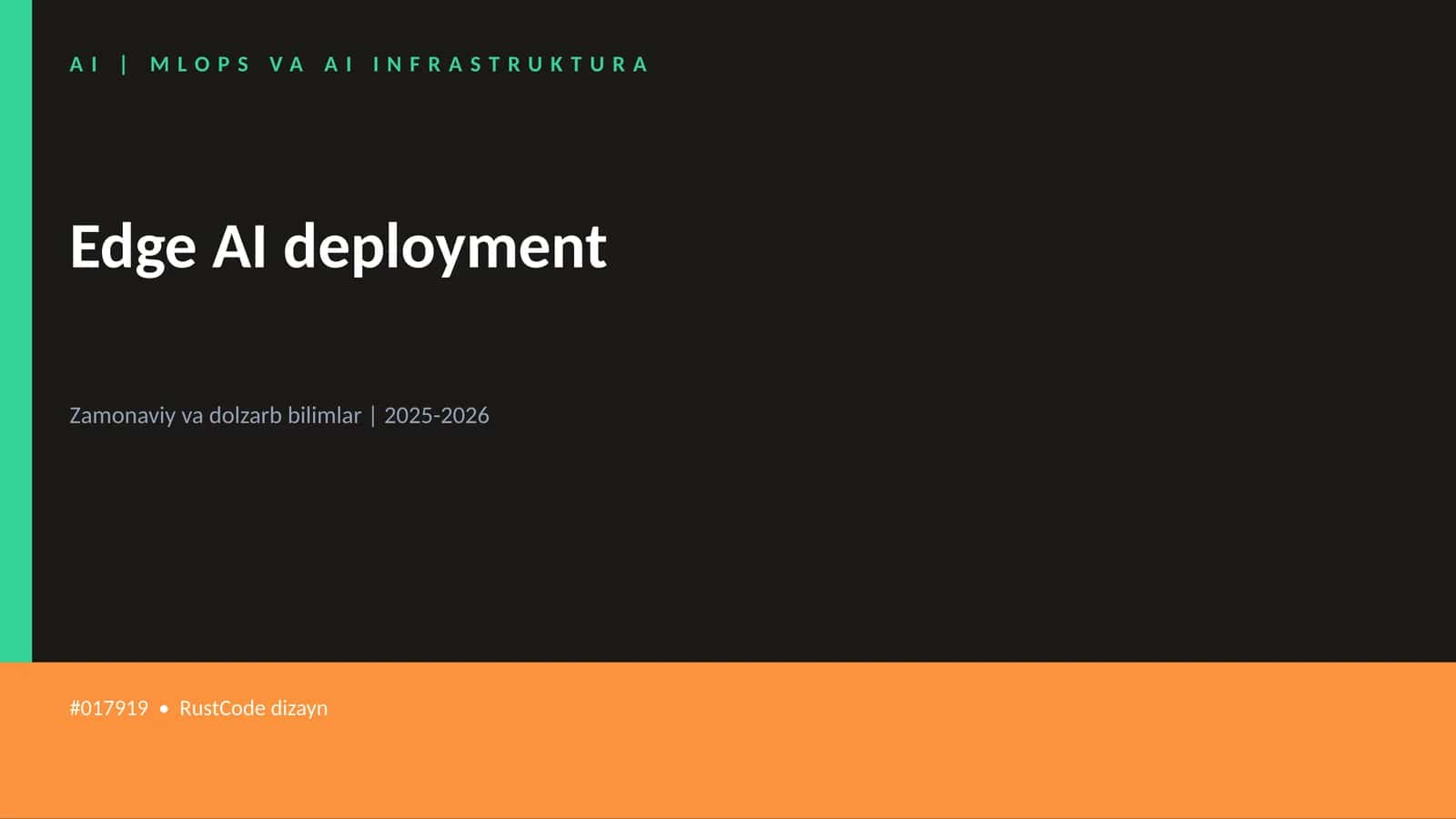 AI | MLOPS VA AI INFRASTRUKTURA