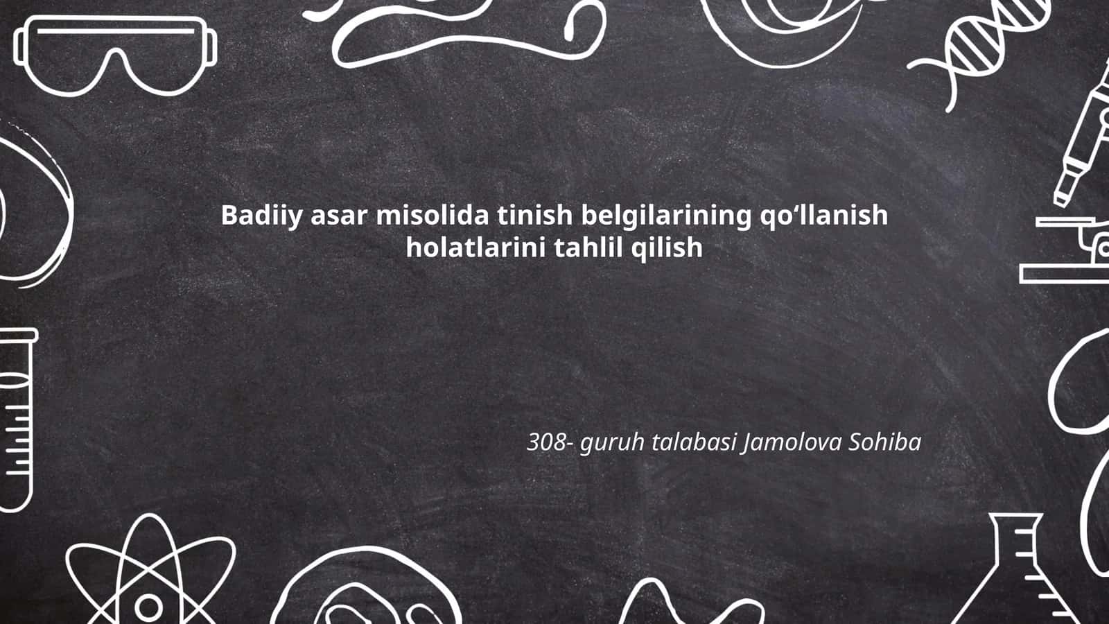 Badiiy asar misolida tinish belgilarining qoʻllanish holatlarini tahlil qilish