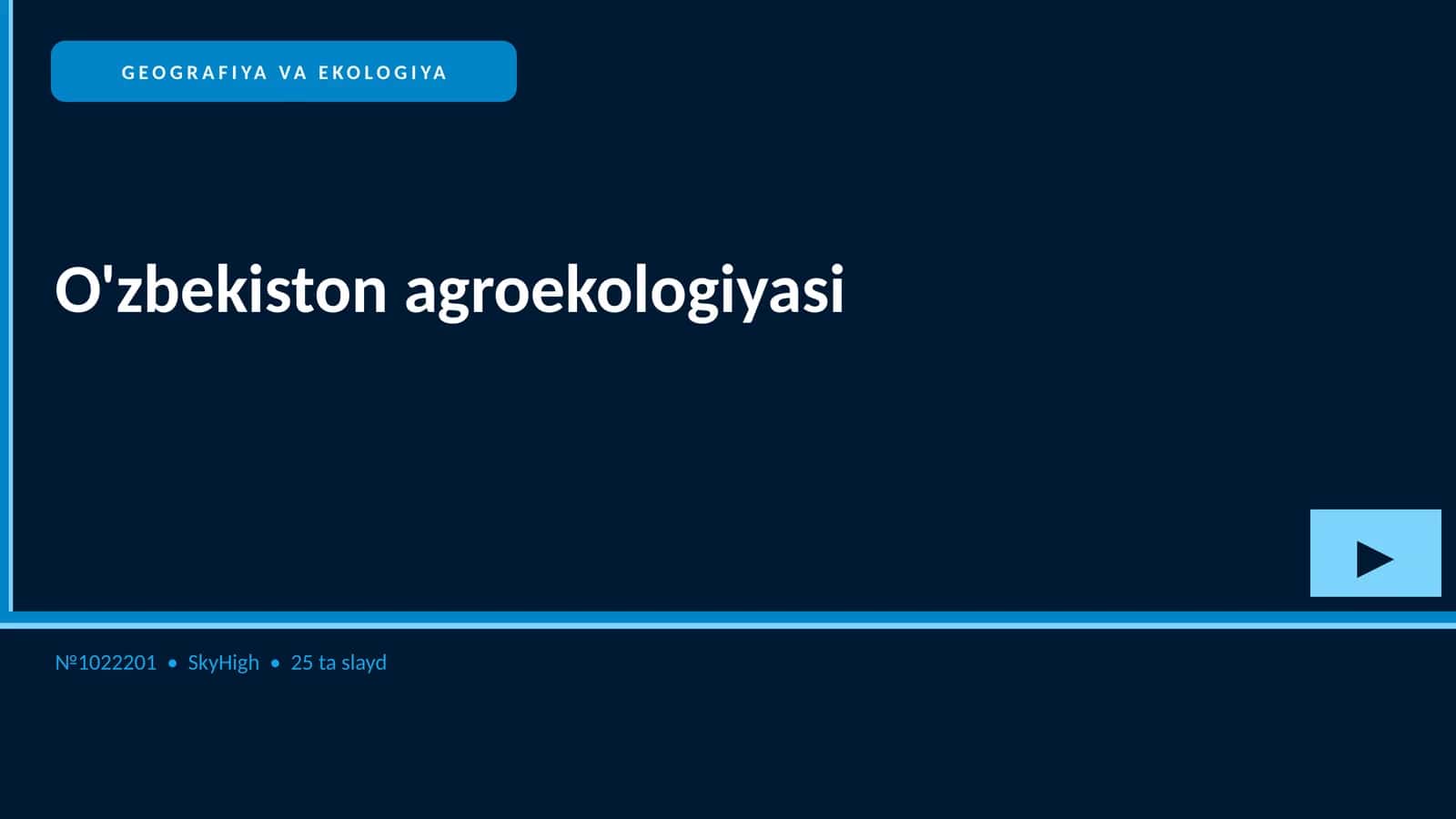O'zbekiston agroekologiyasi