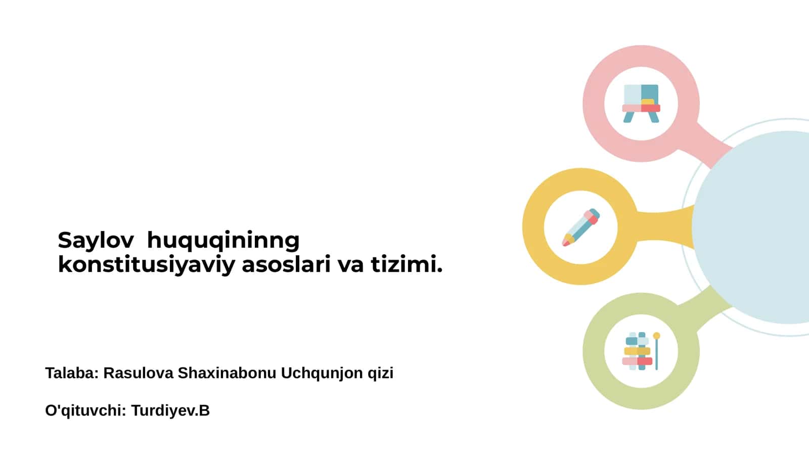 Saylov huquqininng konstitusiyaviy asoslari va tizimi