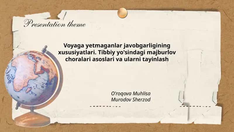 Voyaga yetmaganlar javobgarligining xususiyatlari. Tibbiy yo'sindagi majburlov choralari asoslari va ularni tayinlash