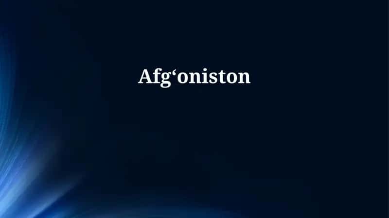 Afgʻoniston