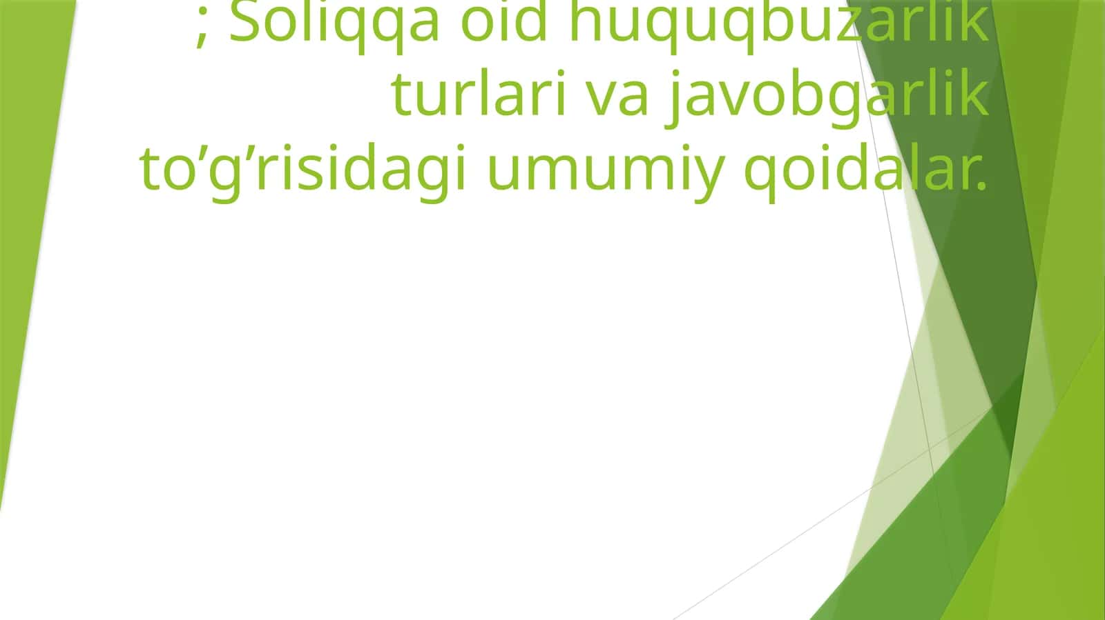 O’zbekiston Respublikasi Soliq Tizimi