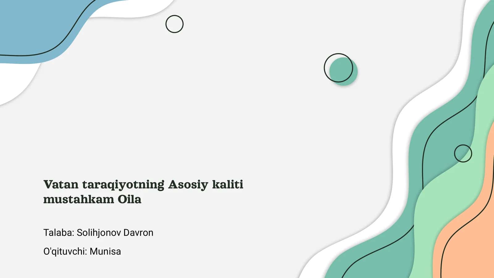Vatan Taraqiyotning Asosiy Kaliti