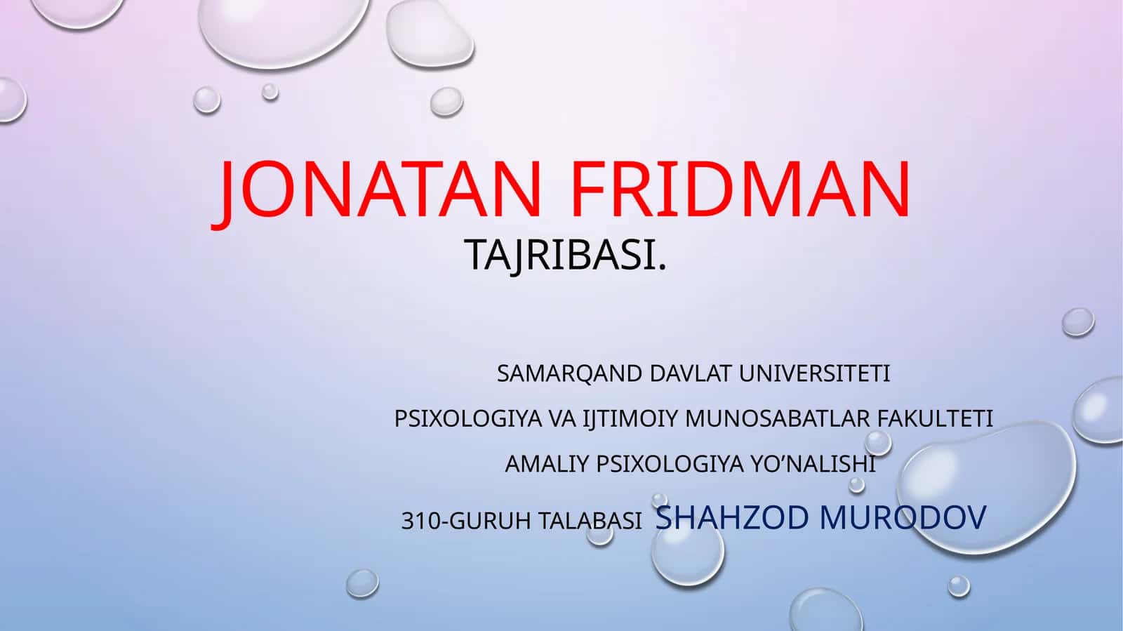 JONATAN FRIDMAN