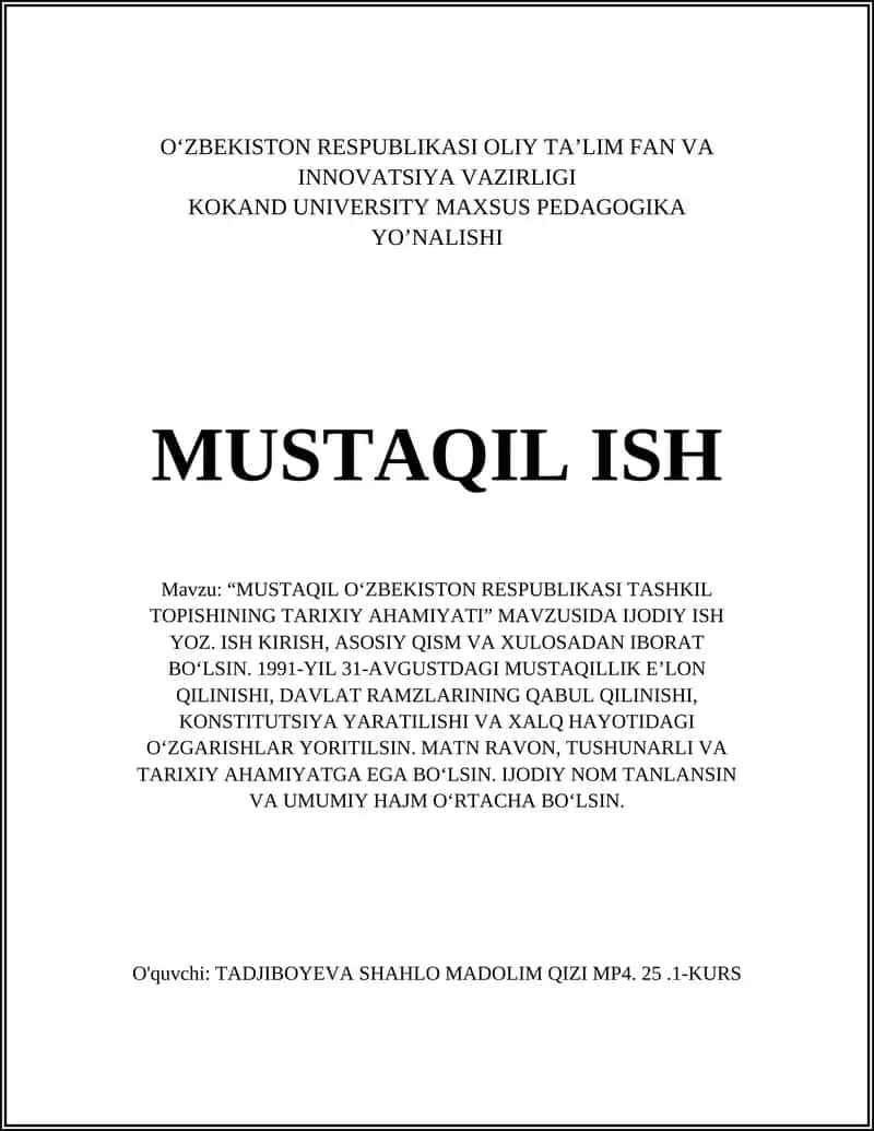 Erkinlik Tongi: 1991-yil 31-avgust Mustaqillik E'lonining Tarixiy Ahmiyati