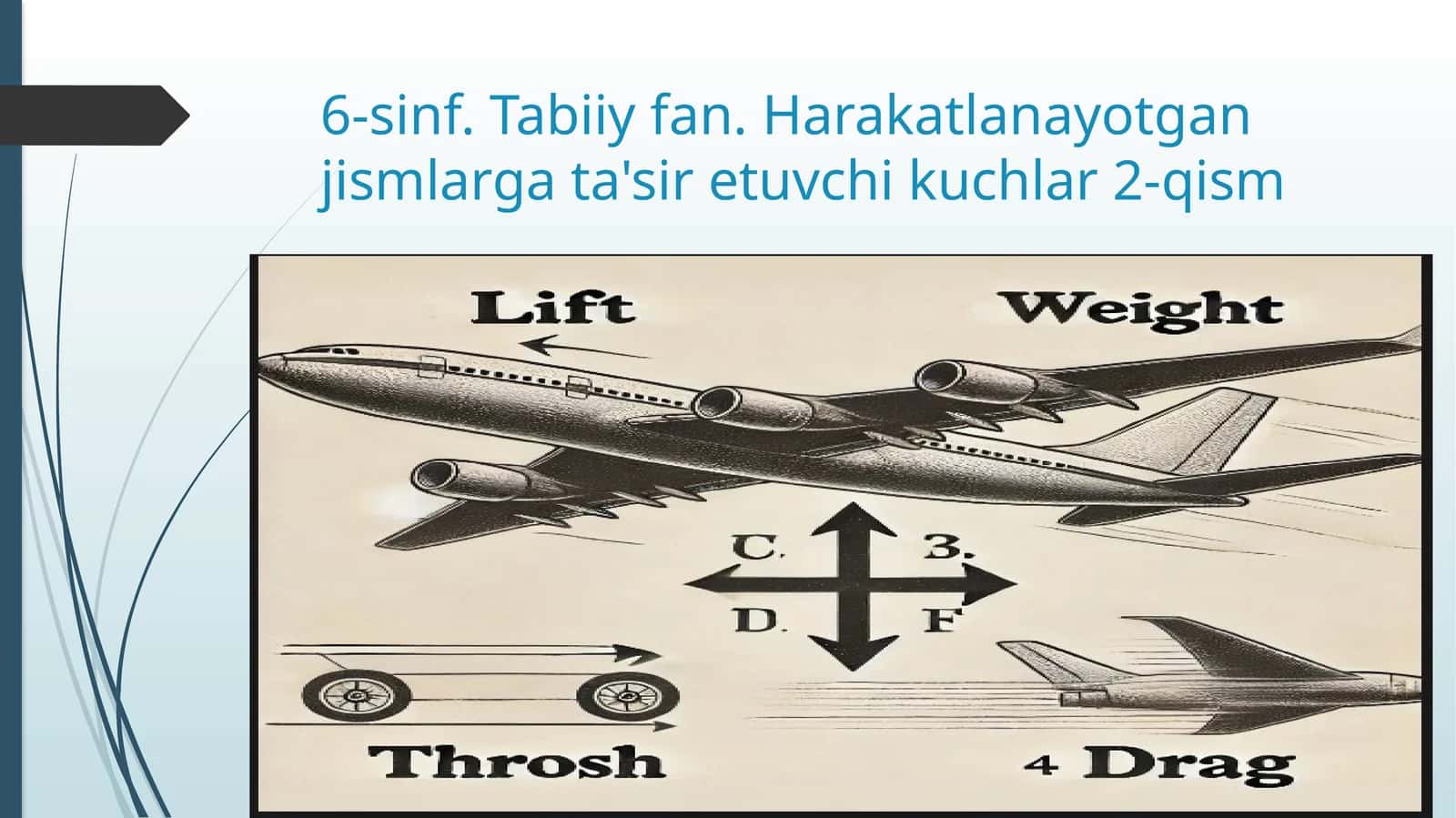Harakatlanayotgan jismlar ga tа'sir etuvchi kuchlar 2-qism