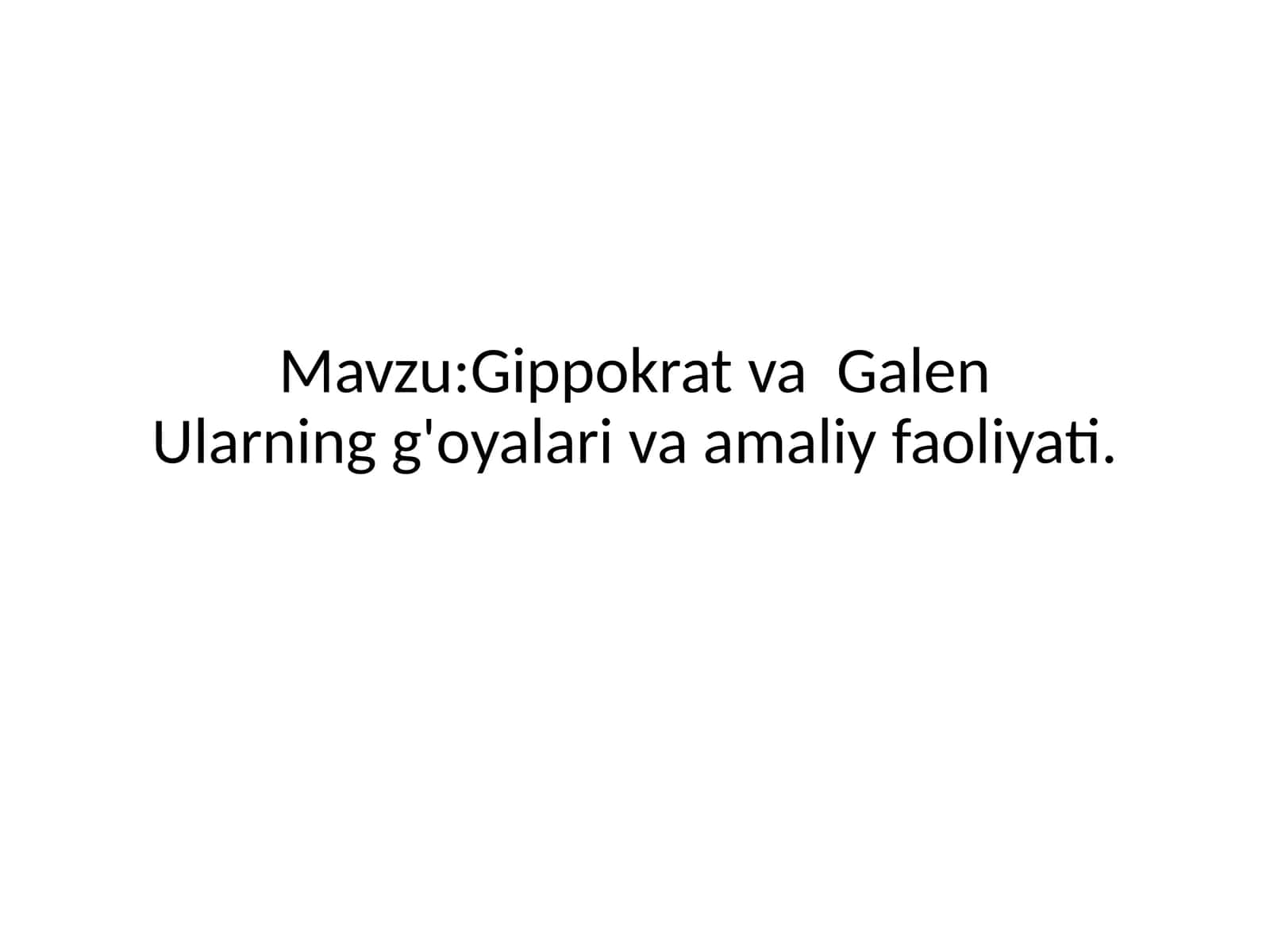 Gippokrat va Galen