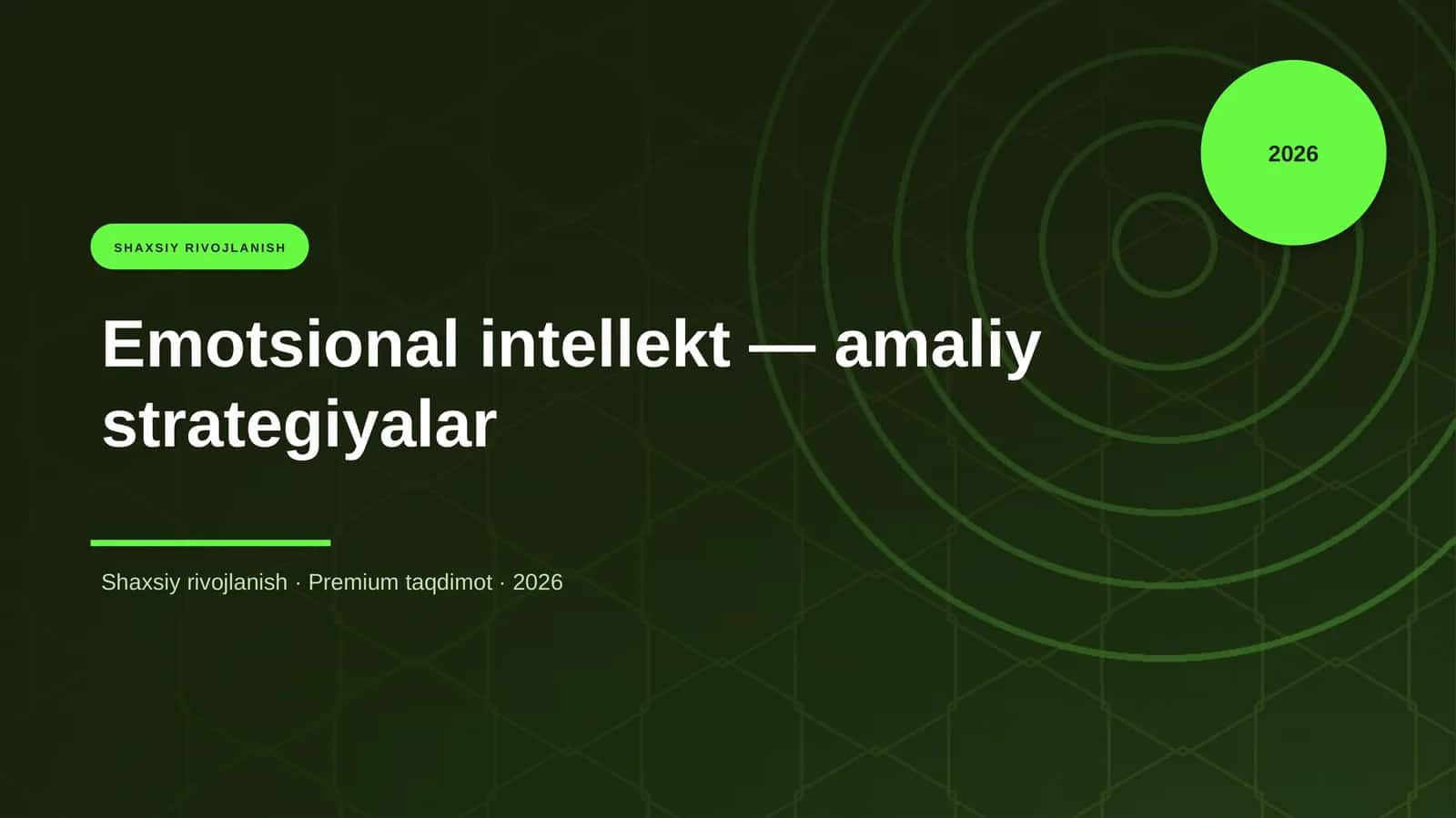 Emotsional intellekt — amaliy strategiyalar