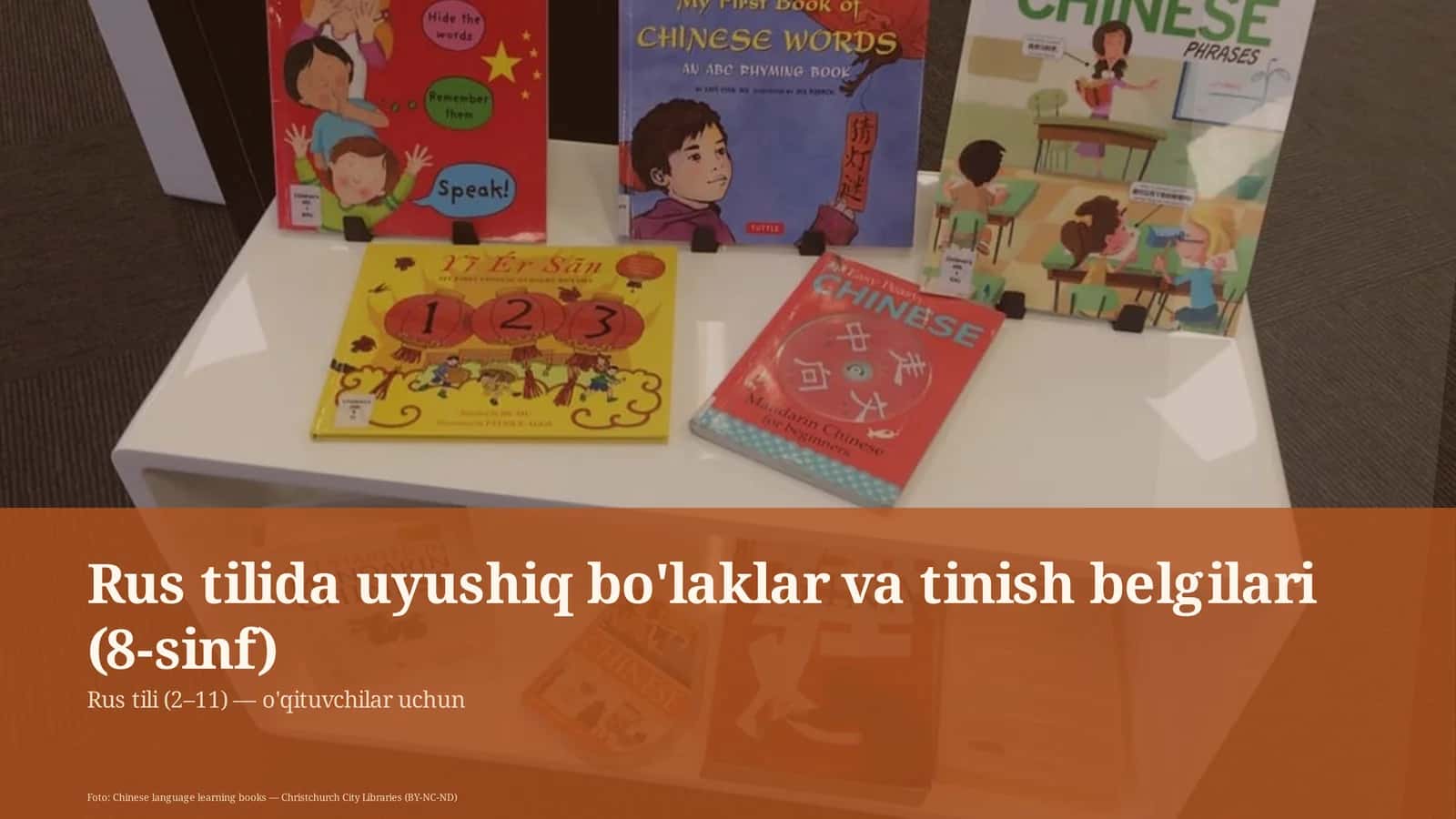 Rus tilida uyushiq bo'laklar va tinish belgilari (8-sinf)