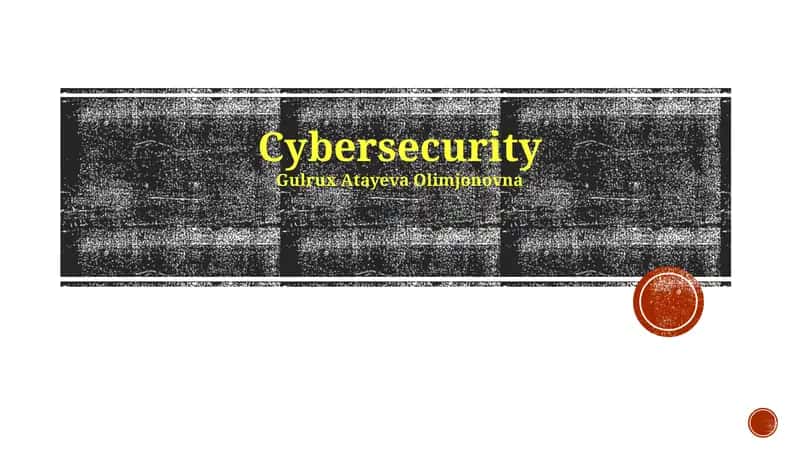 Cybersecurity