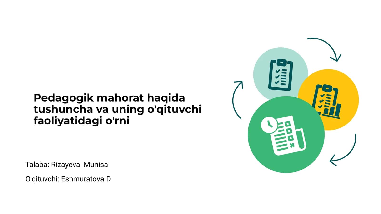 Pedagogik mahorat haqida tushuncha va uning o'qituvchi faoliyatidagi o'rni