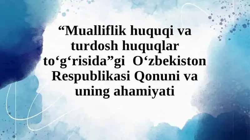 "Mualliflik huquqlari to'shka"
