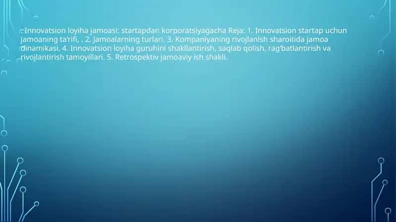 Innovatsion loyiha jamoasi