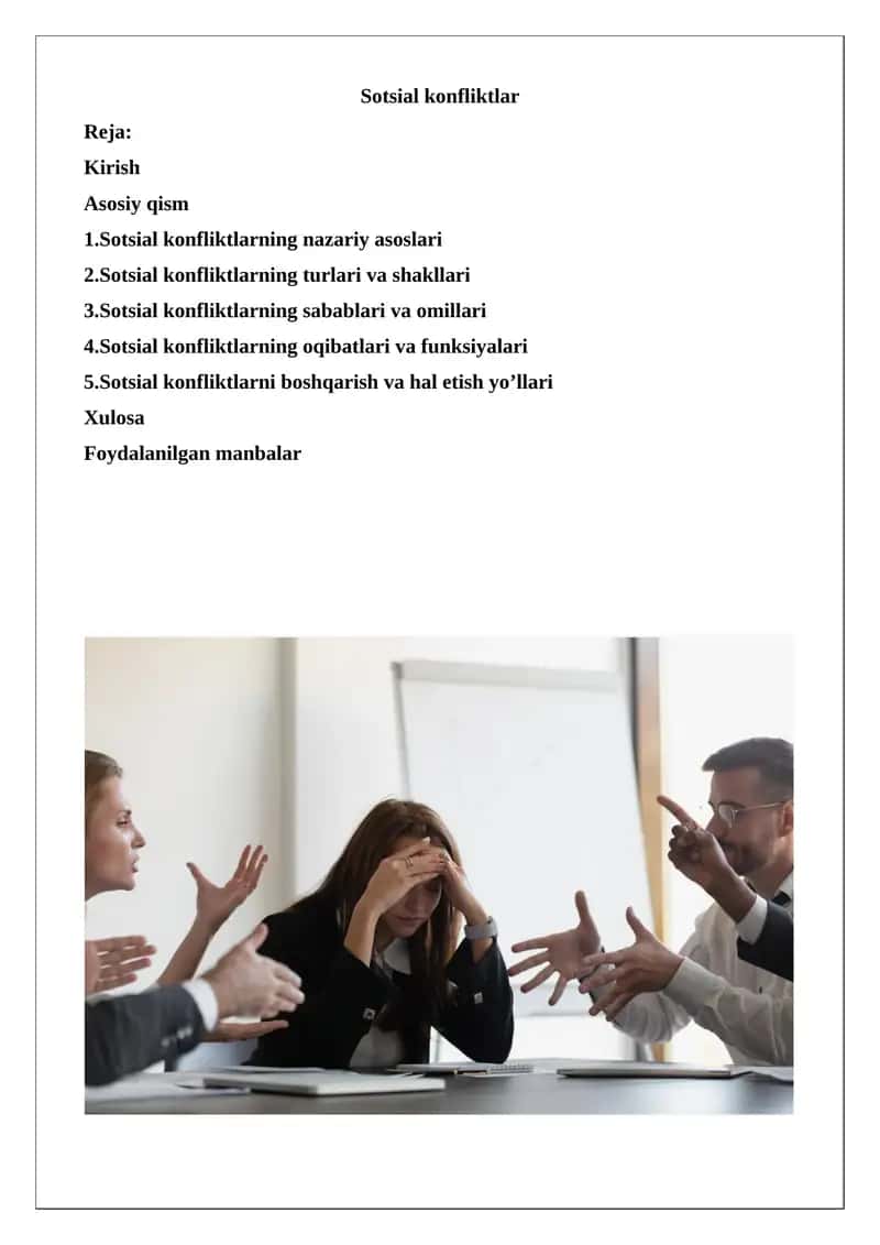 Sotsial konfliktlar