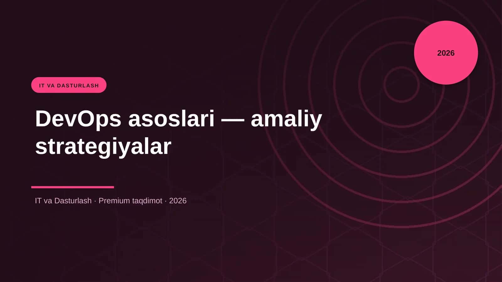 DevOps asoslari — amaliy strategiyalar