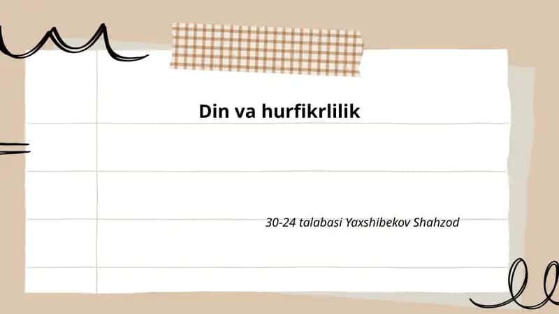 Din va hurfikrlilik