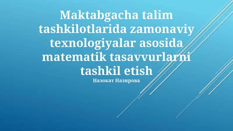 Matematikani Kundalik Faoliyatga Integratsiya qilish