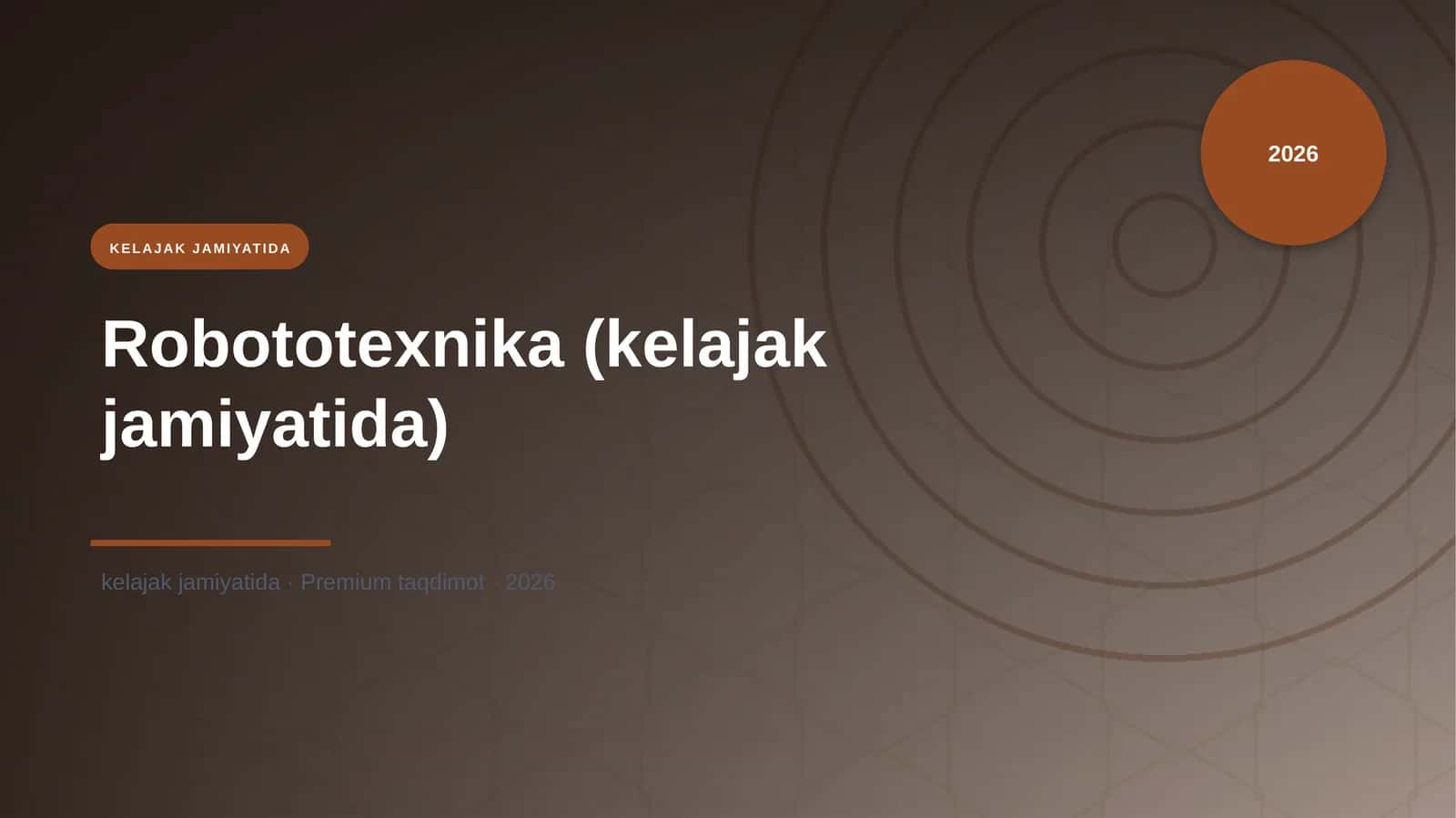Robototexnika (kelajak jamiyatida)