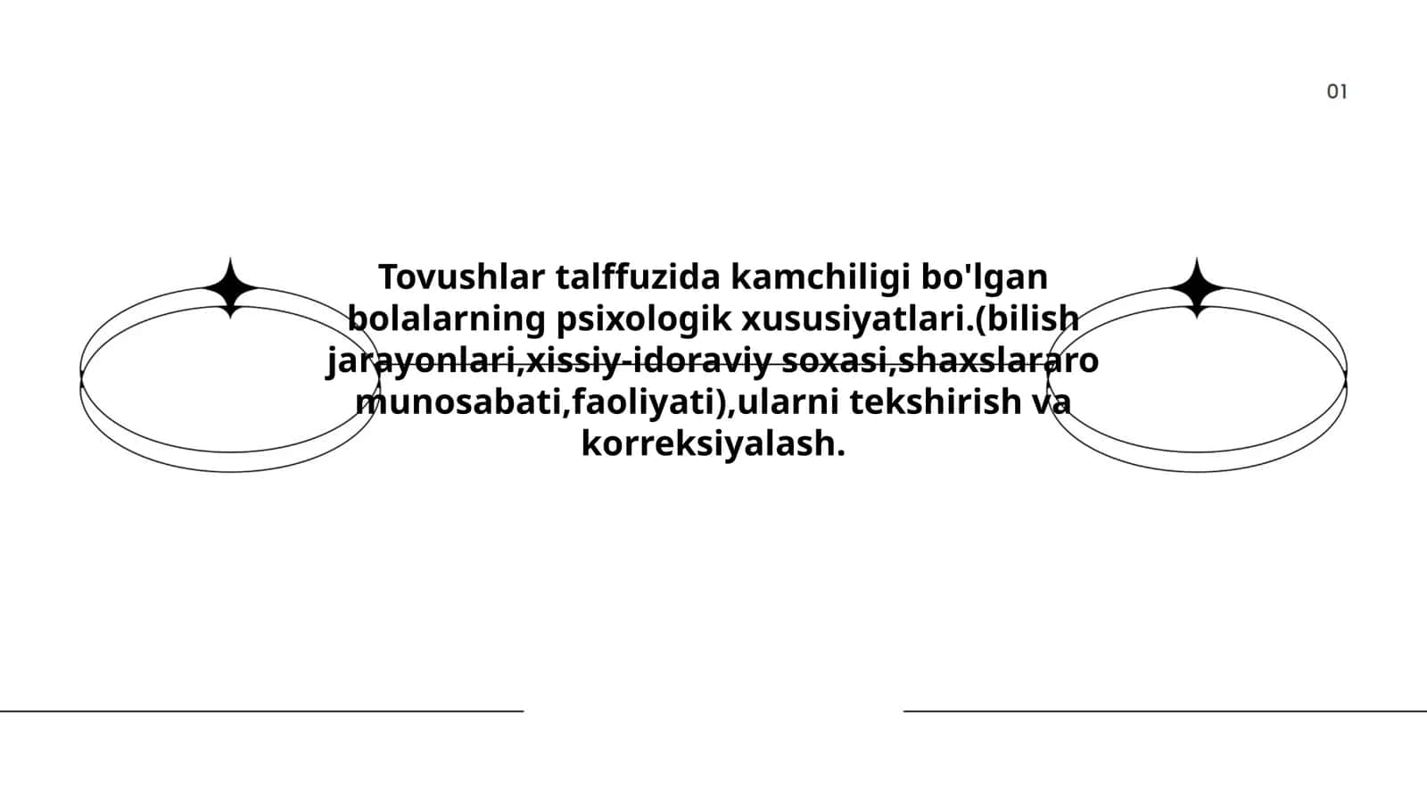 Tovushlar talffuzida kamchiligi bo'lgan bolalarning psixologik xususiyatlari