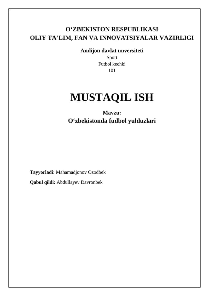 Oʻzbekistonda fudbol yulduzlari
