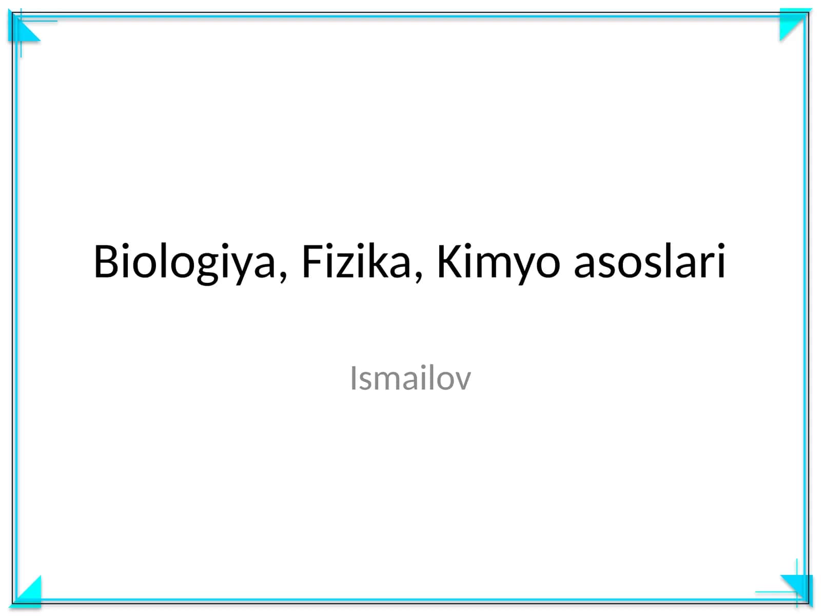 Kimyo asoslari