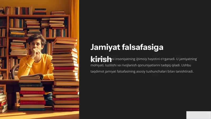 Jamiyat falsafasiga kirish