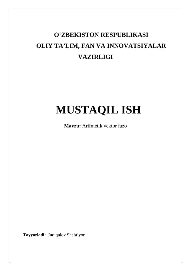 Arifmetik vektor fazo
