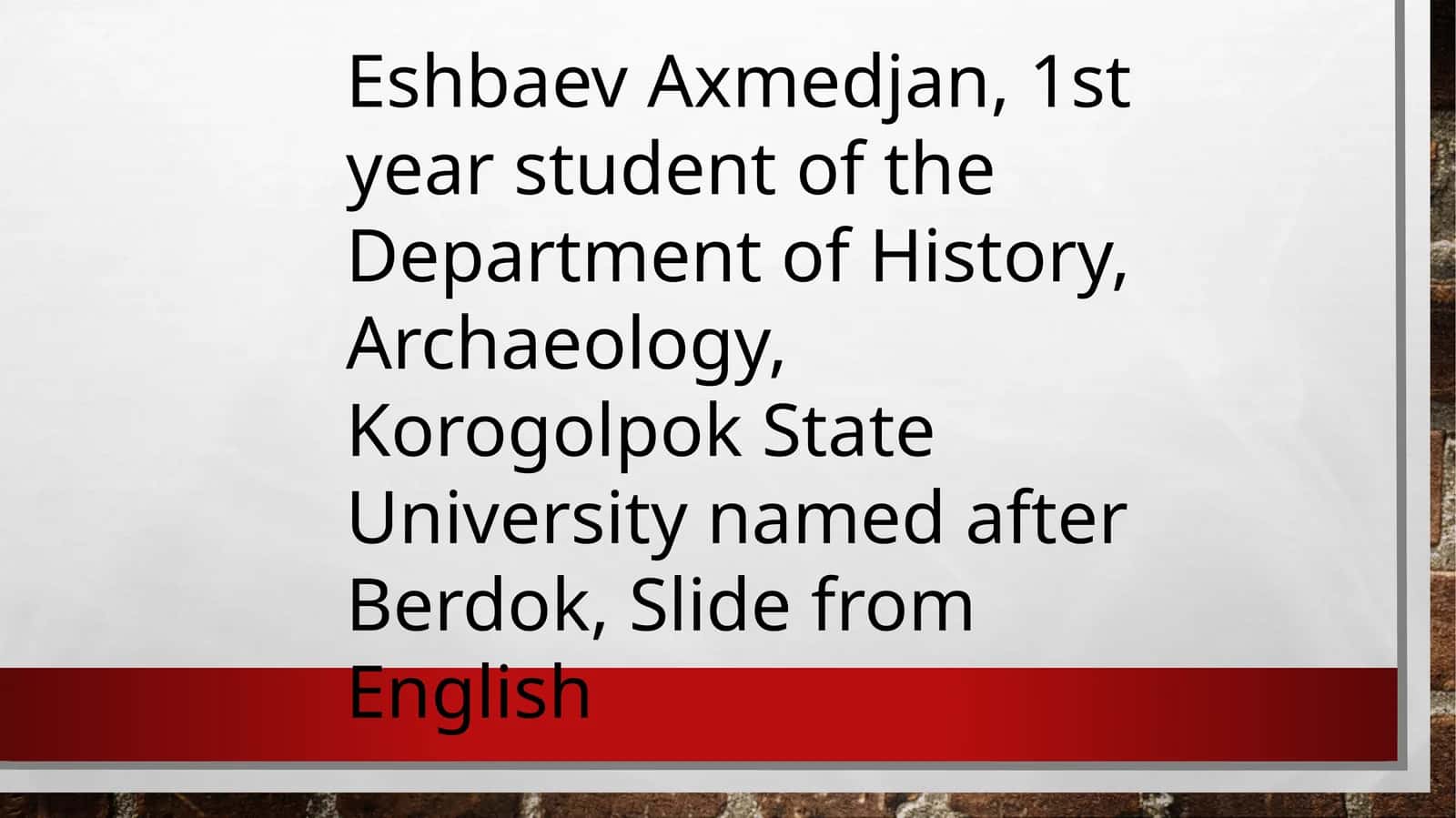 Slide from English
