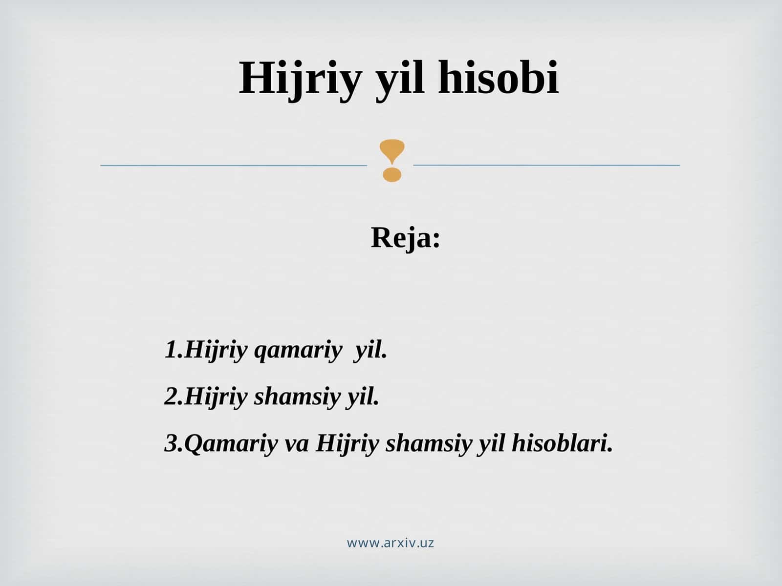 Hijriy yil hisobi