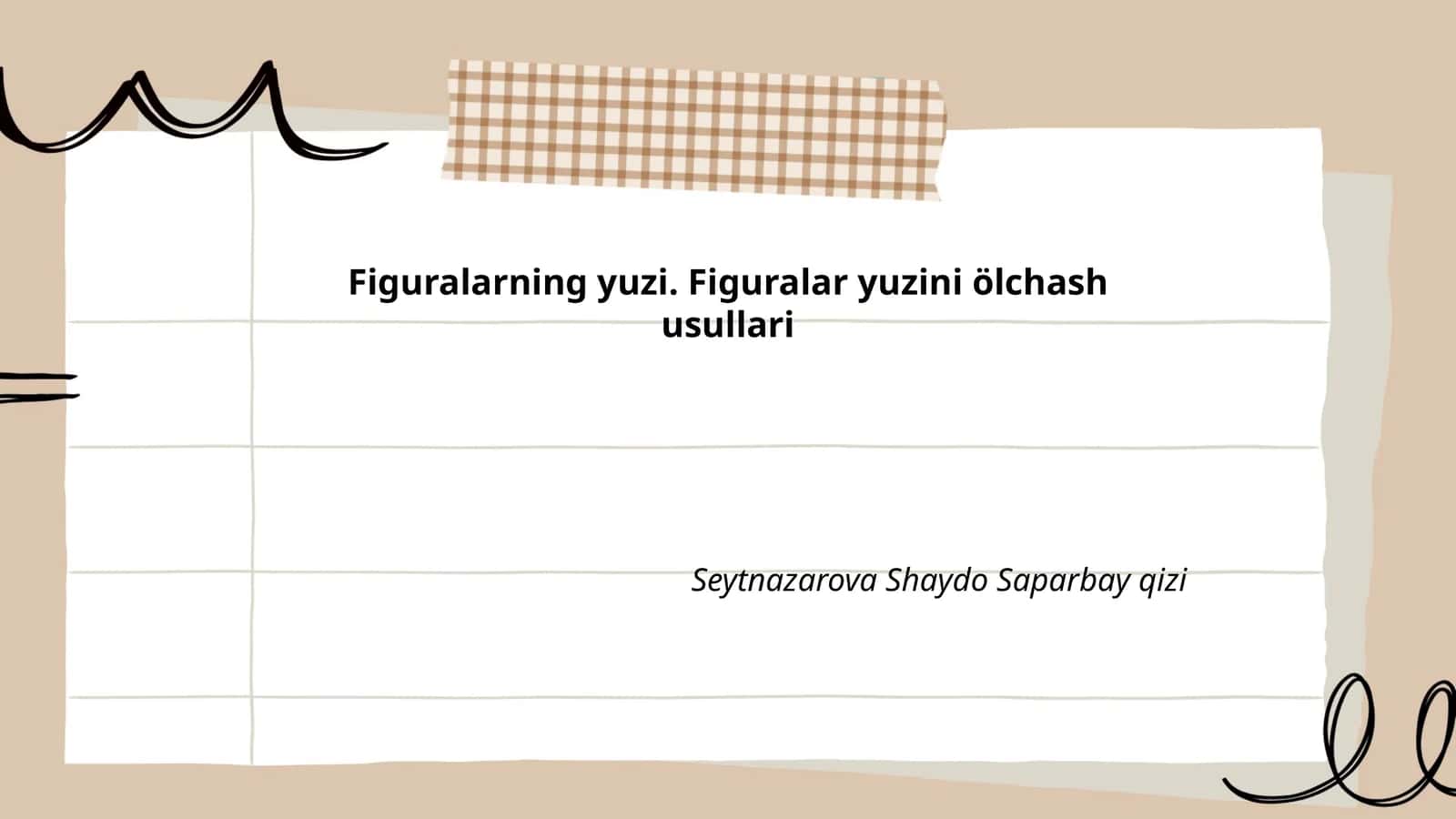 Figuralarning yuzi. Figuralar yuzini ölchash usullari