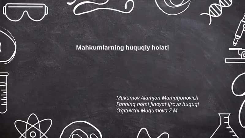 Mahkumlarning huquqiy holati