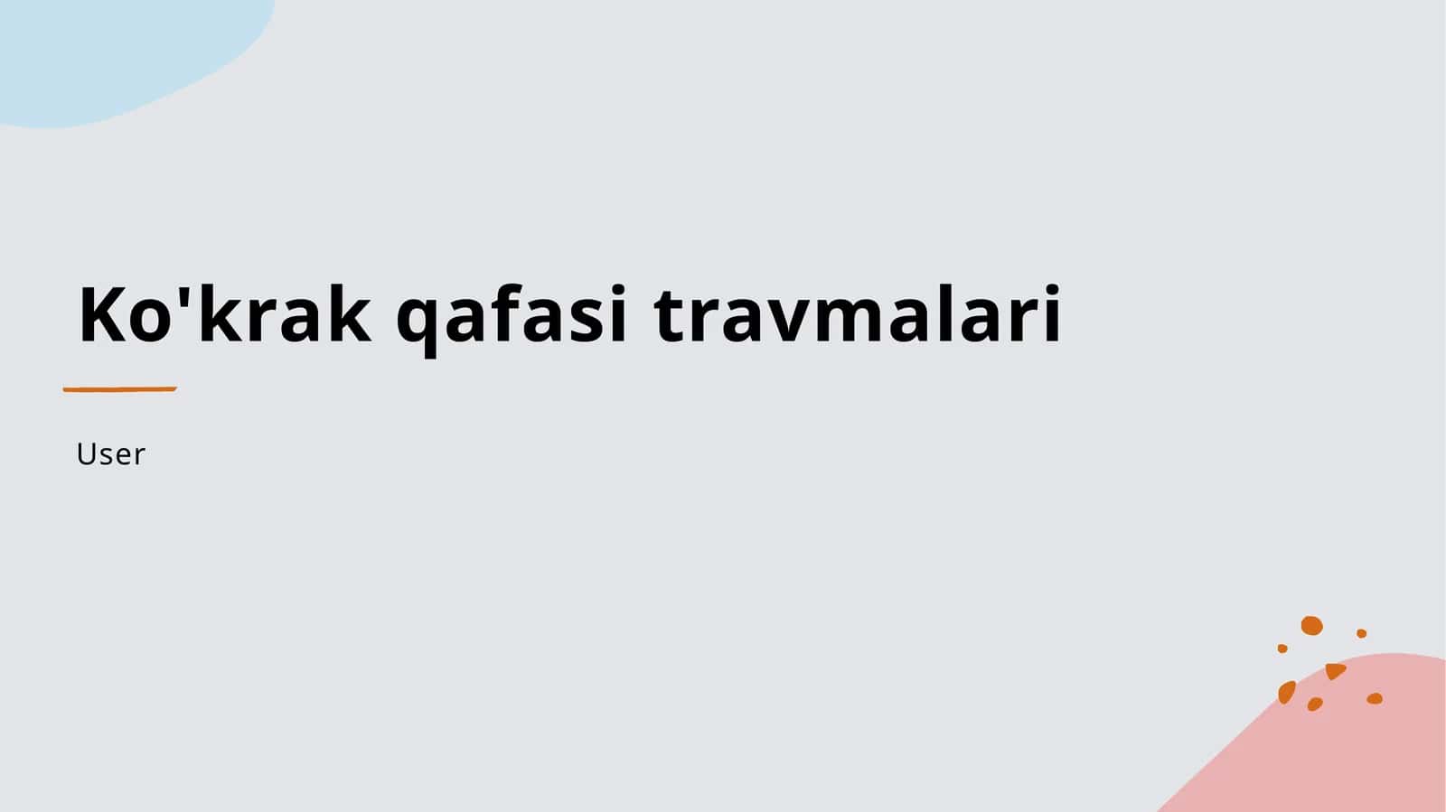 Ko'krak qafasi travmalari