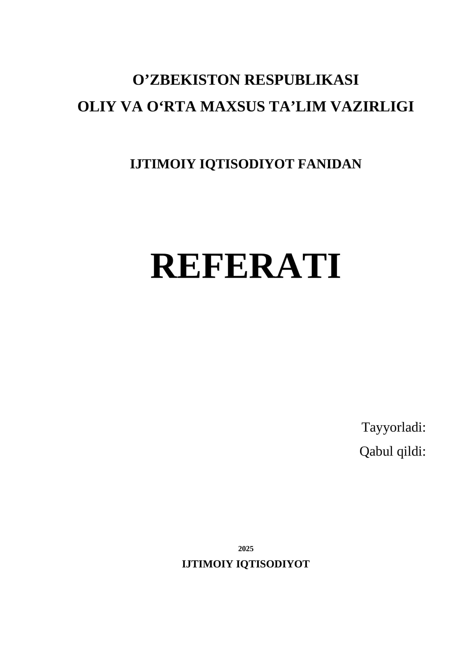 Ijtimoiy iqtisodiyotning shakllanishi sharoitida daromadlar