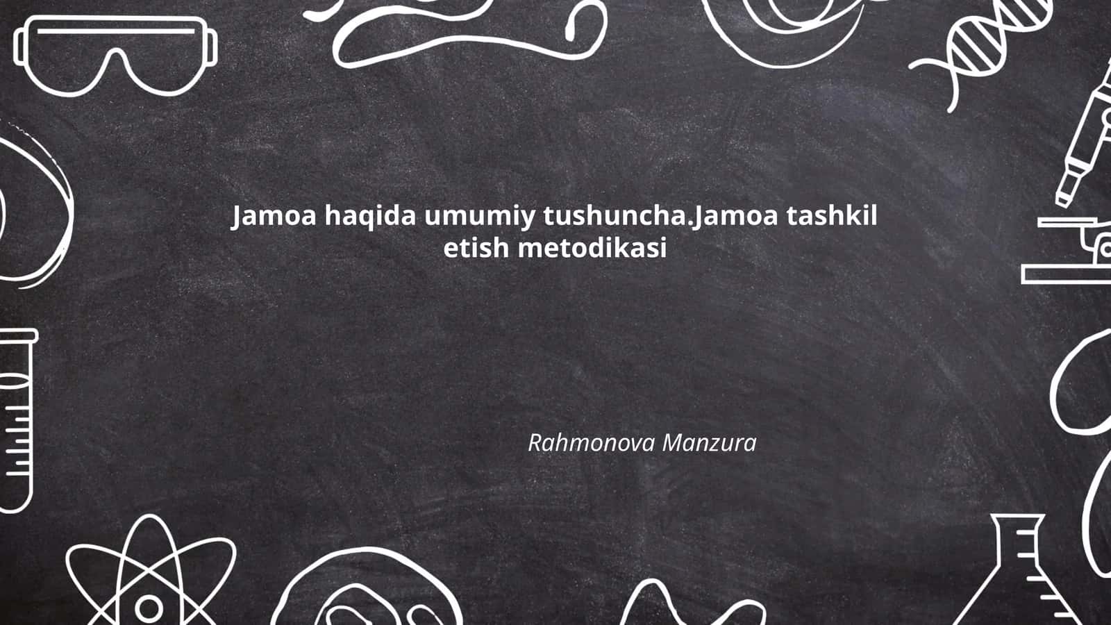 Jamoa tashkili metodikasi