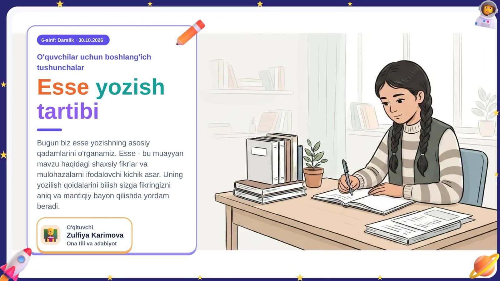 Esse yozish tartibi