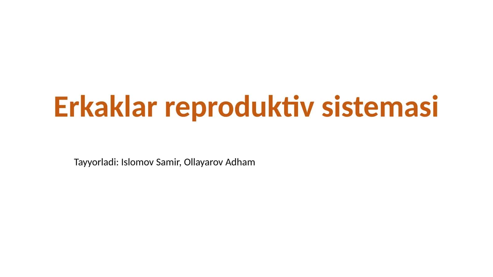 Erkaklar reproduktiv sistemasi
