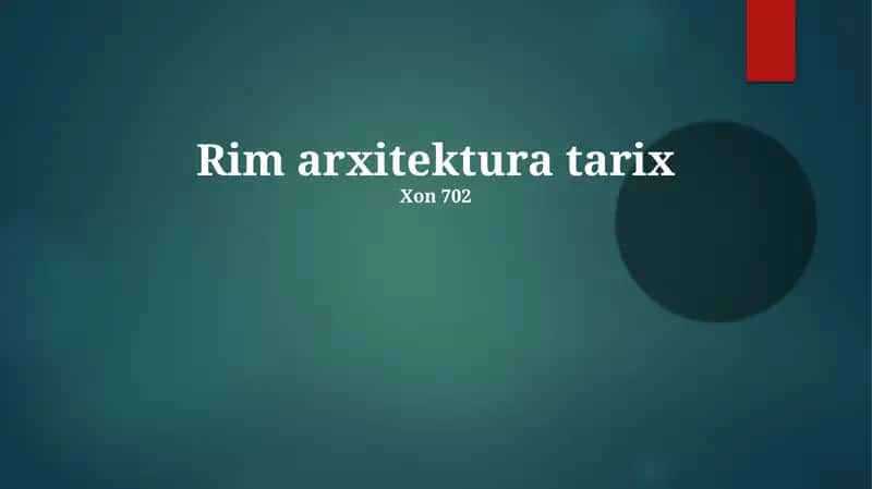 Rim arxitektura tarix