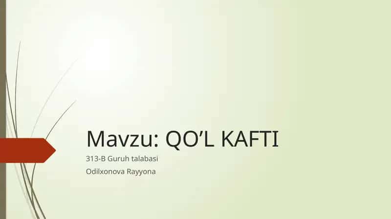 QO’L KAFTI