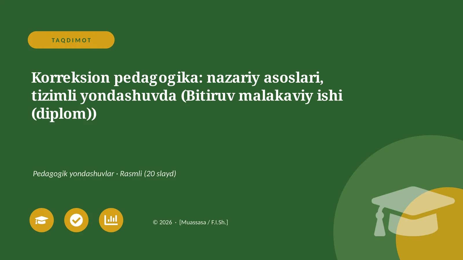 Korreksion pedagogika: nazariy asoslari, tizimli yondashuvda (Bitiruv malakaviy ishi (diplom))