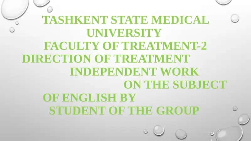 CREATE A HOSPITAL MAP WITH ENGLISH DIRECTIONS - 15 ta slaydli prezentatsiya (Mustaqil ish)