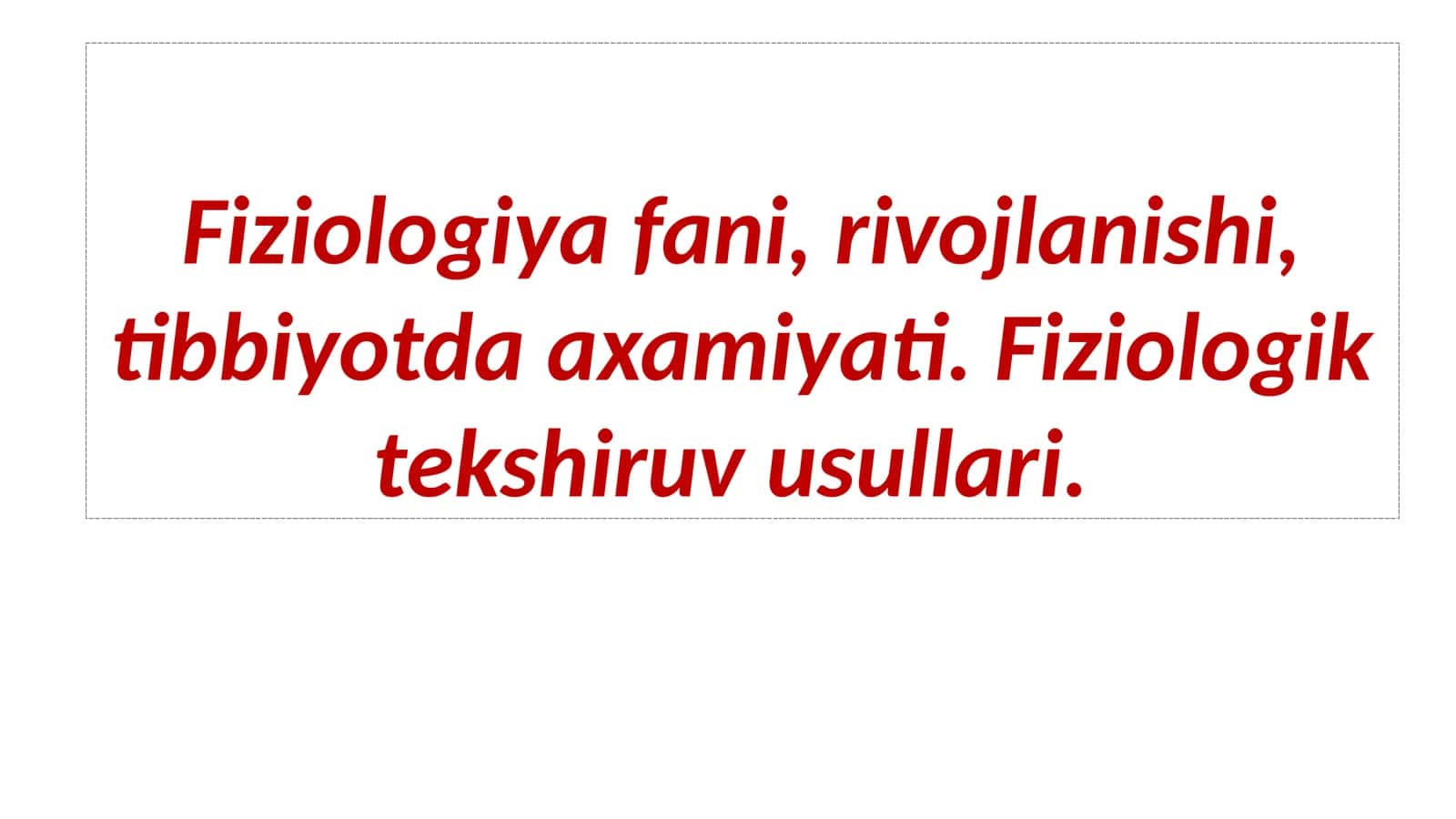 Fiziologiya