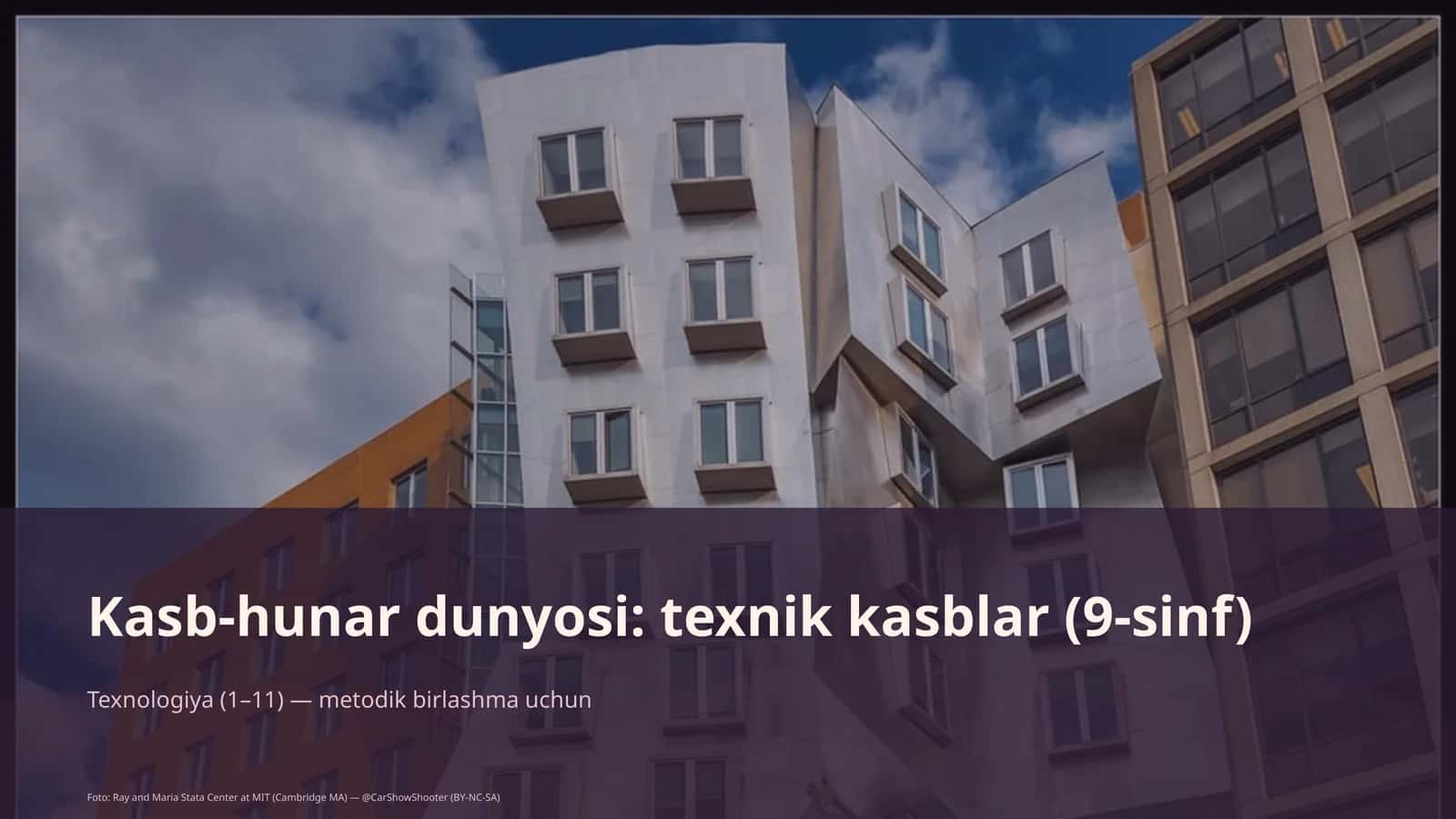 Kasb-hunar dunyosi: texnik kasblar (9-sinf)
