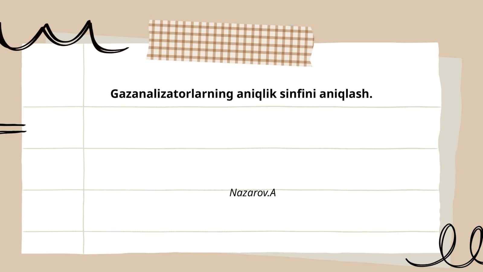 Gazanalizatorlarning aniqlik sinfi tushunchasi