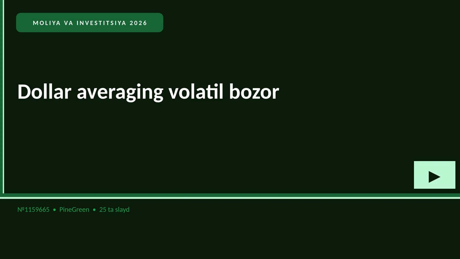 MOLIYA VA INVESTITSIYA 2026