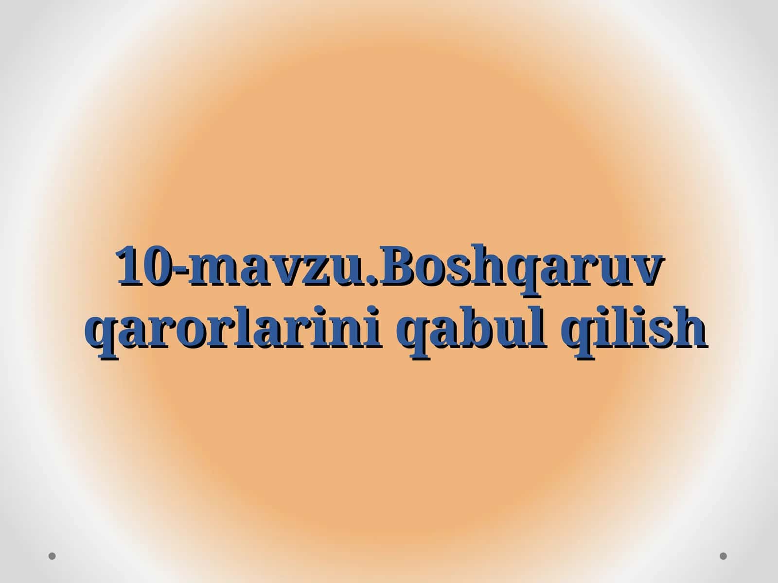 Boshqaruv qarorlarining