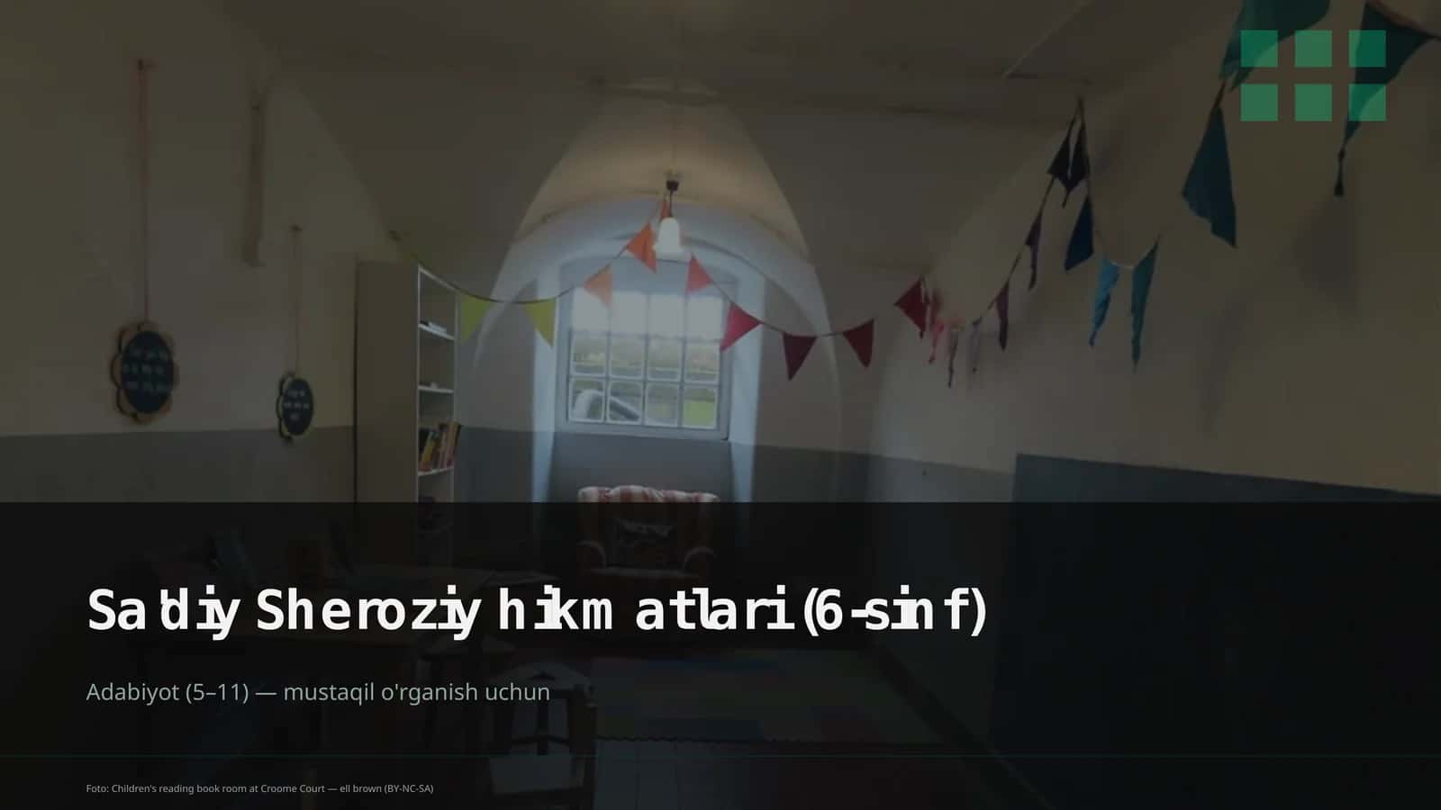 Sa'diy Sheroziy hikmatlari (6-sinf)