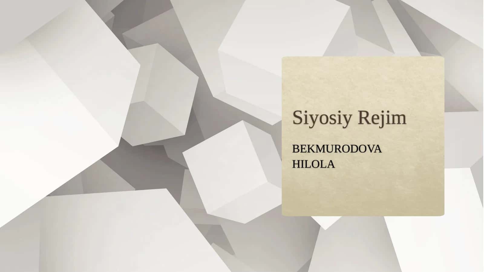 Siyosiy Rejim