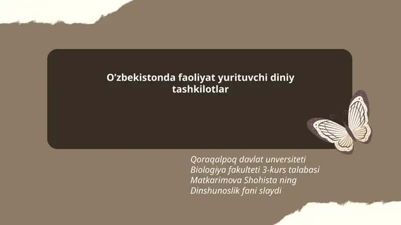 Dinshunoslik fani slaydi